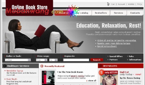 在线书店网页模板