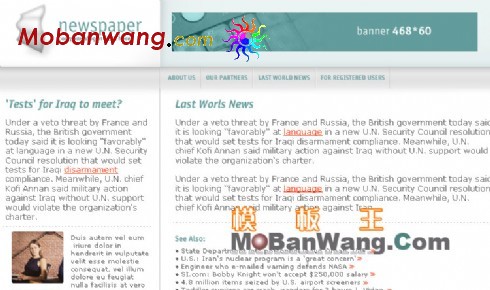 欧美报业集团网站模板