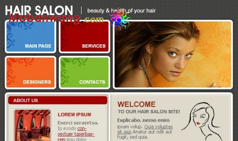发型设计沙龙网页模板