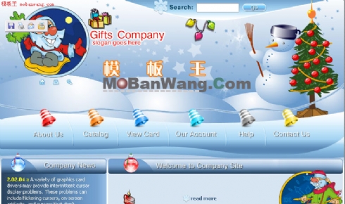 欧美圣诞节礼物销售网页模板