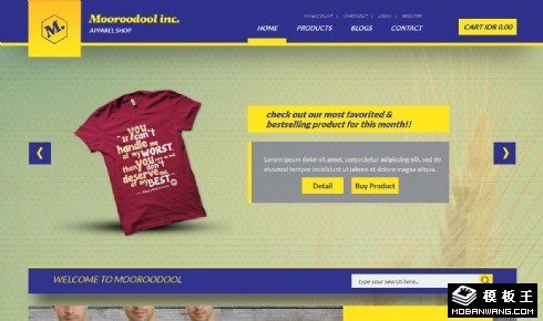 运动T恤专卖响应式网页模板