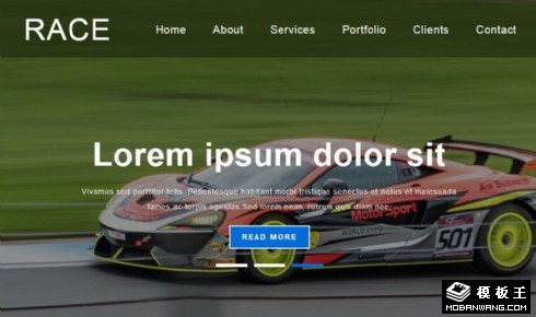 赛车赛事动态响应式网页模板