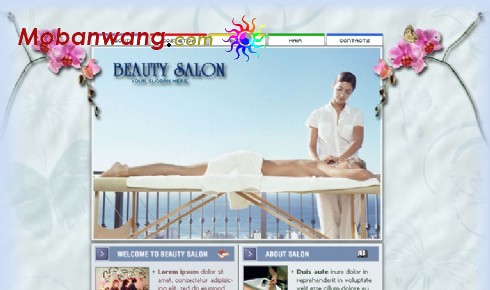 漂亮美容美发沙龙网站模板