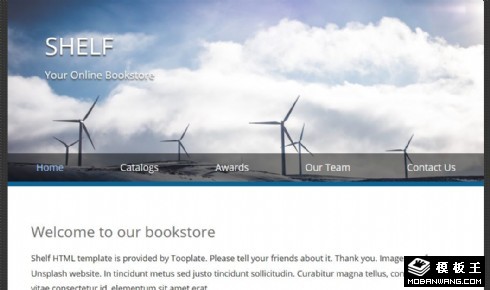 书籍介绍响应式网页模板