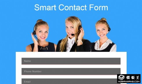 客户反馈表单响应式网页模板