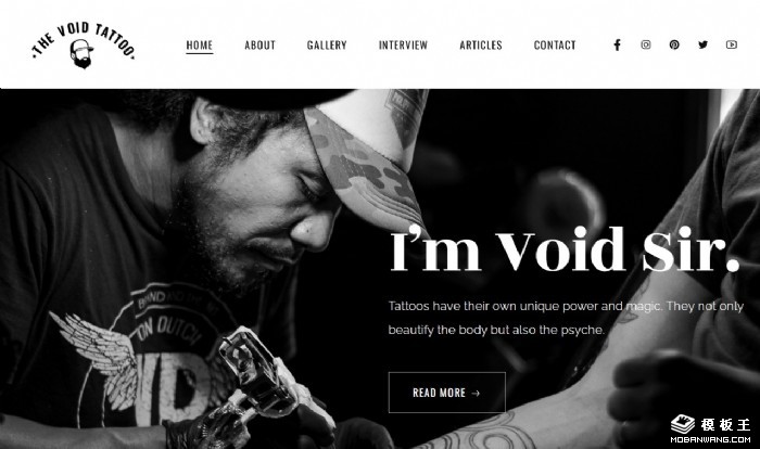 创意纹身艺术展示单页面模板