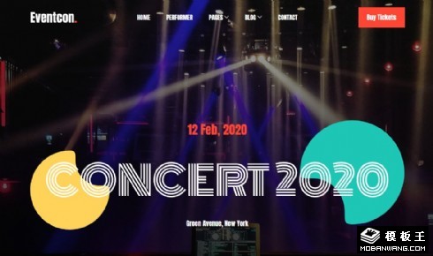 乐队音乐会发布响应式网站模板