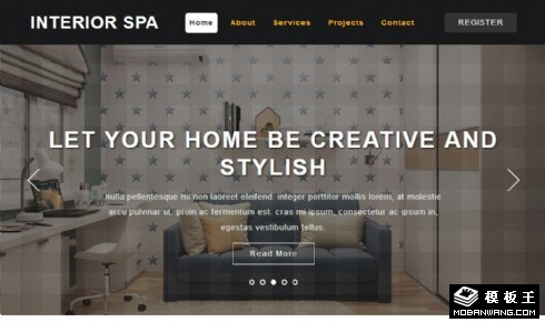 舒适家居设计服务响应式网站模板