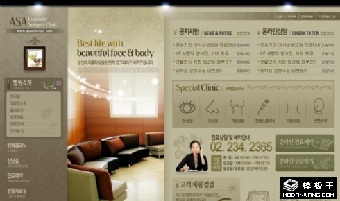 整容会所信息网页模板