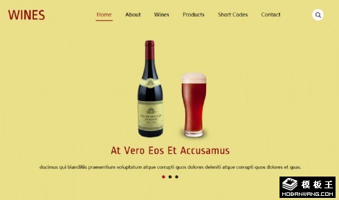 葡萄酒品牌公司响应式网站模板