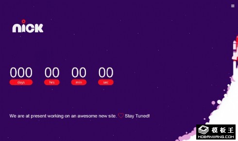 紫色新品倒计时响应式网页模板