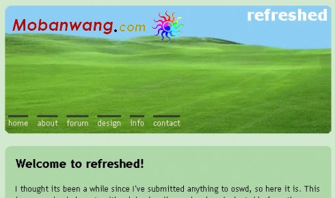 大自然绿色BLOG网页模板