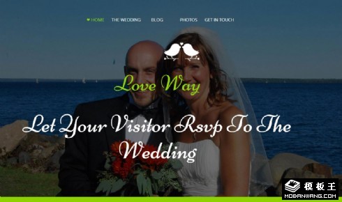 爱的婚礼策划响应式网页模板