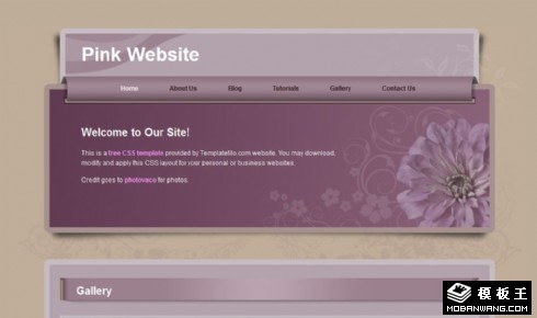 暗紫信息介绍幻灯片网页模板