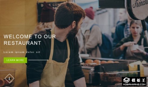 西餐大厨餐厅响应式网页模板