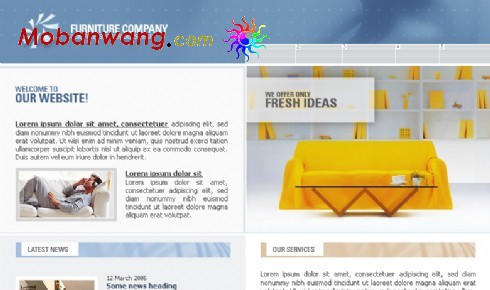 温馨家具公司网页模板