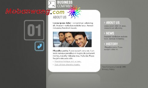 灰色企业商务网页模板