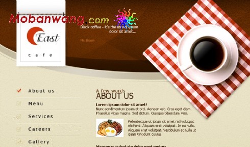 东方咖啡屋网页模板