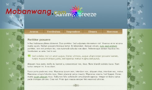 夏日微风网页模板