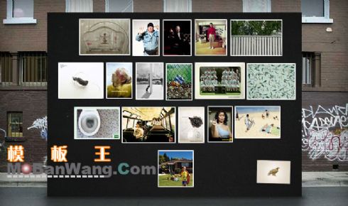 欧美风格FLASH街头贴图网站模板