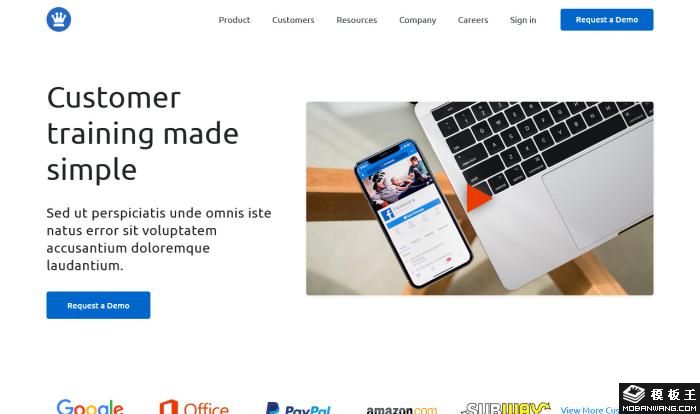 简洁职业培训教育推广着陆页模板