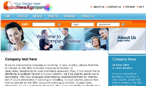 欧美企业网站模板