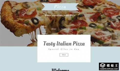 美味意大利比萨餐厅响应式网页模板