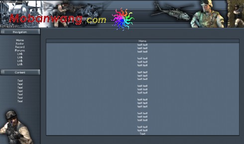 三角洲部队游戏网页模板