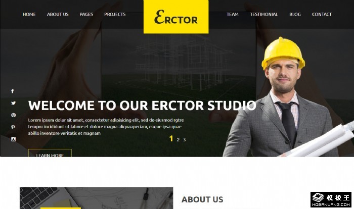 创新建筑工程设计网站模板