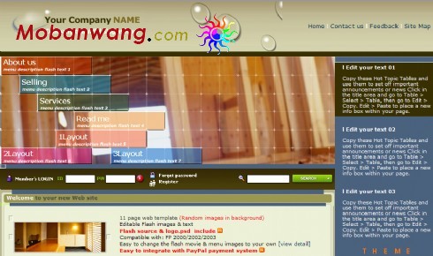 室内装饰设计公司网页模板