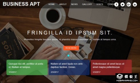 商业广告公司响应式网站模板