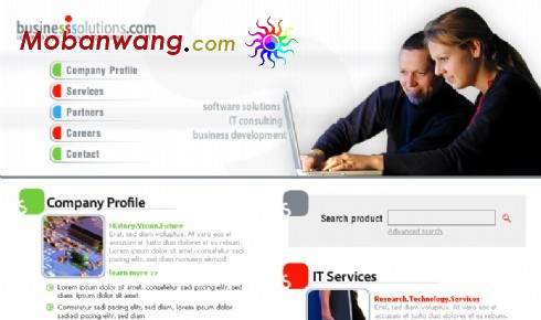 企业商业解决方案网页模板