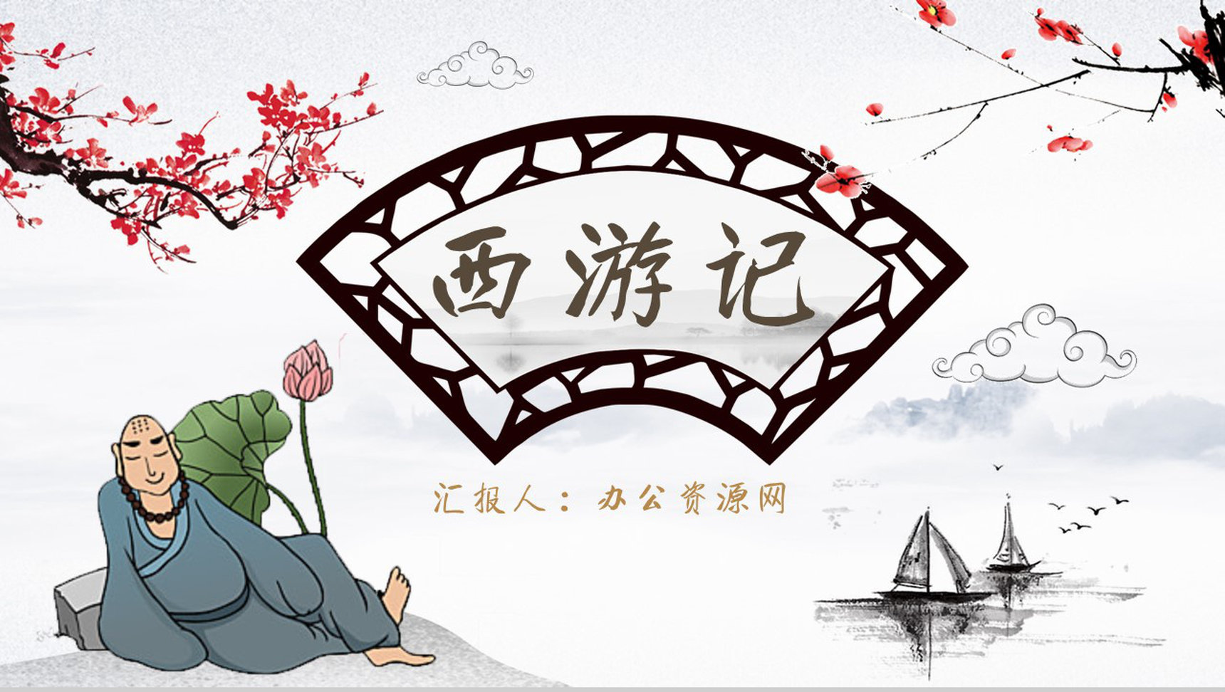 中学必读名著《西游记》人物分析心得体会PPT模板