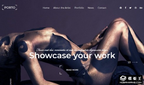 人体艺术展示响应式网页模板