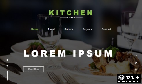 自助餐饮服务响应式网站模板