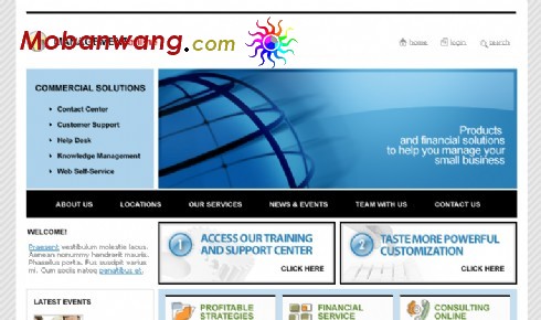 商务管理网页模板