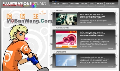 欧美个人主页模板