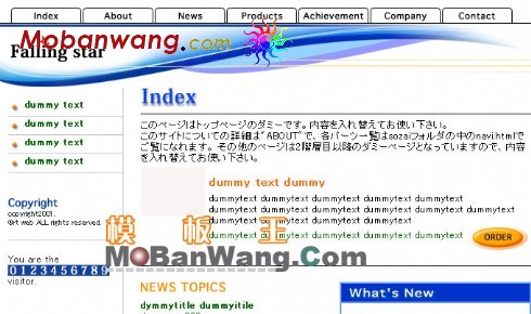 日本科技企业网页模板