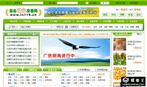 粮食交易门户网页模板
