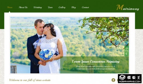 绿色婚庆策划响应式网站模板
