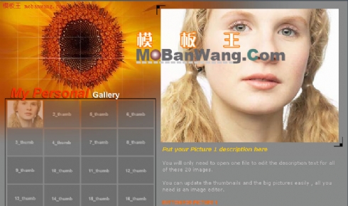 欧美图片主题网站模板