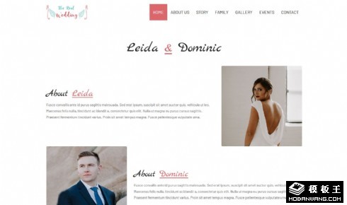 简洁爱情宣言婚庆网页模板