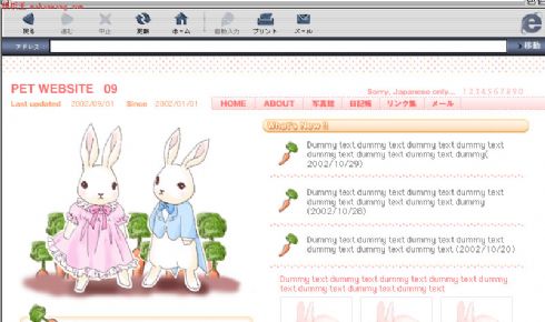 日本个人宠物卡通模板