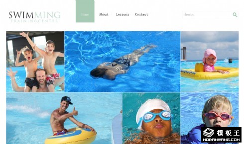 游泳健身俱乐部响应式网站模板