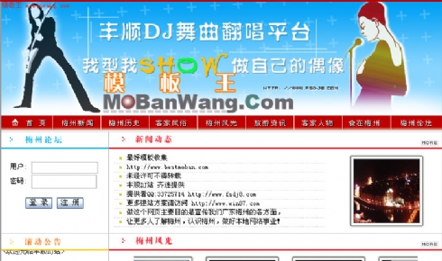 丰顺DJ网站模板