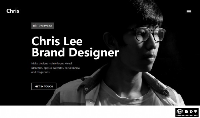 品牌设计师个人网站模板