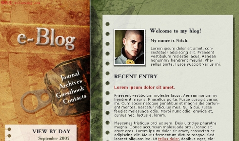 欧美风格个人主页模板