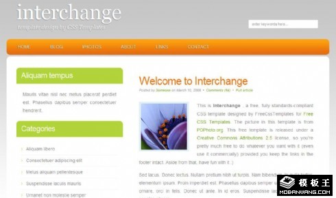 互动博客信息网页模板