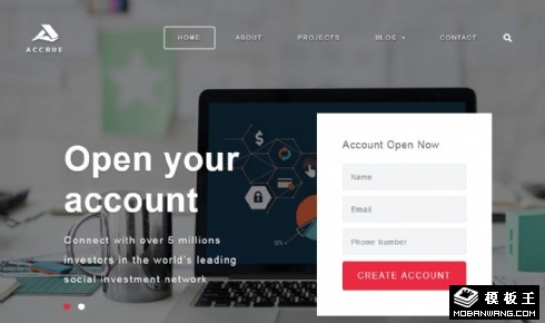 商务拓展企业展示响应式网站模板