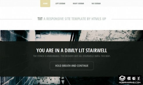 一片漆黑信息响应式网页模板